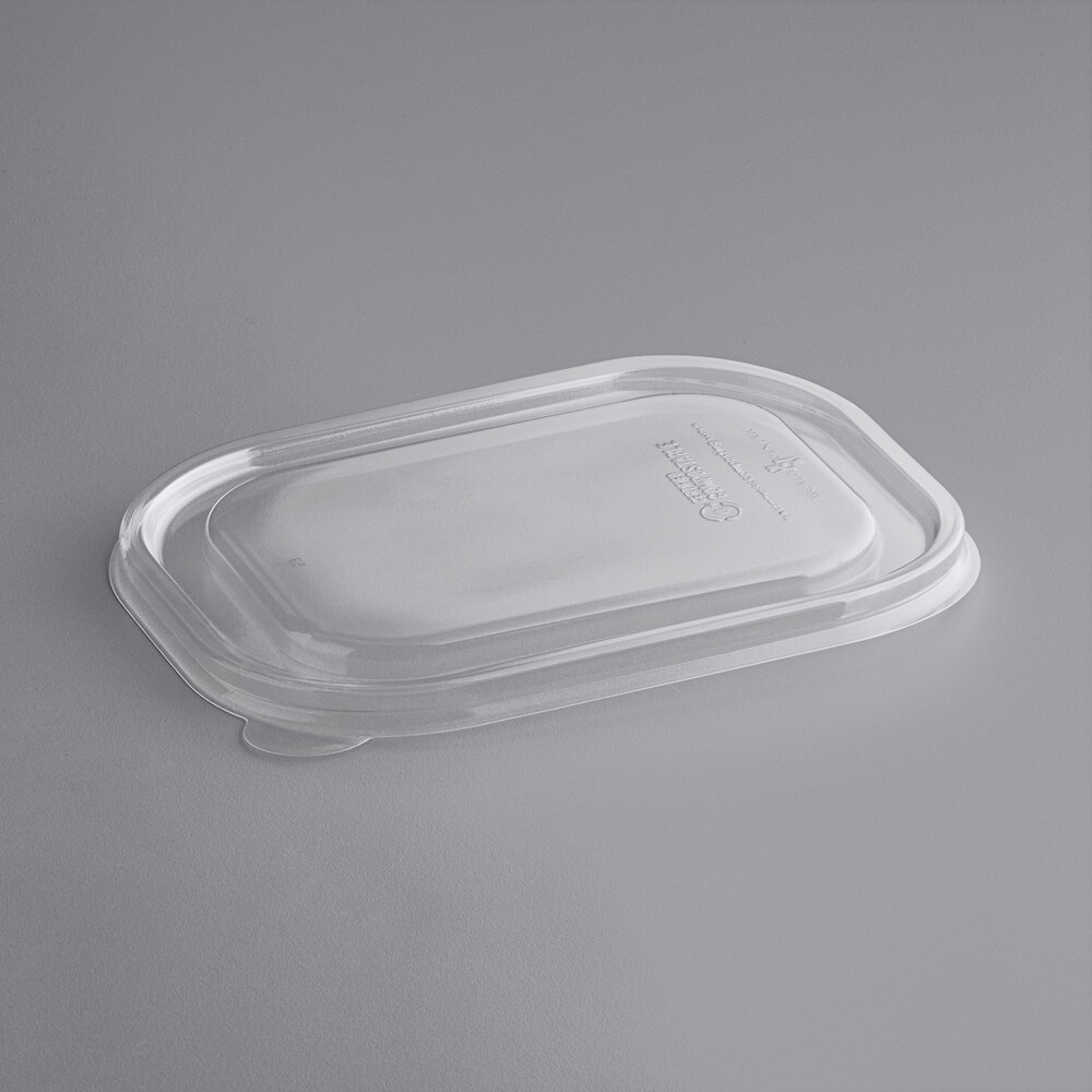 World Centric 20-48 oz. Clear Compostable PLA Flat Lid - 400/Case