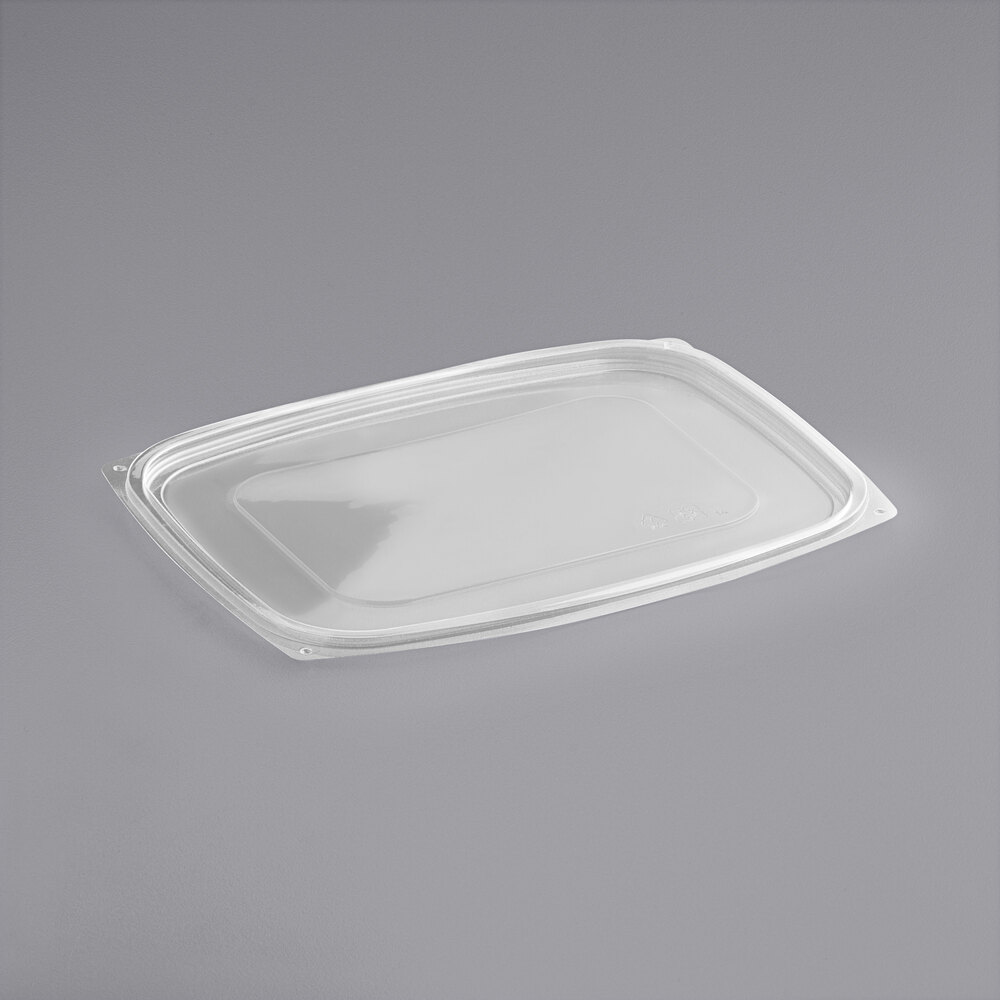 World Centric Clear PLA Lid for 48, 64 oz. Deli Containers - 400/Case