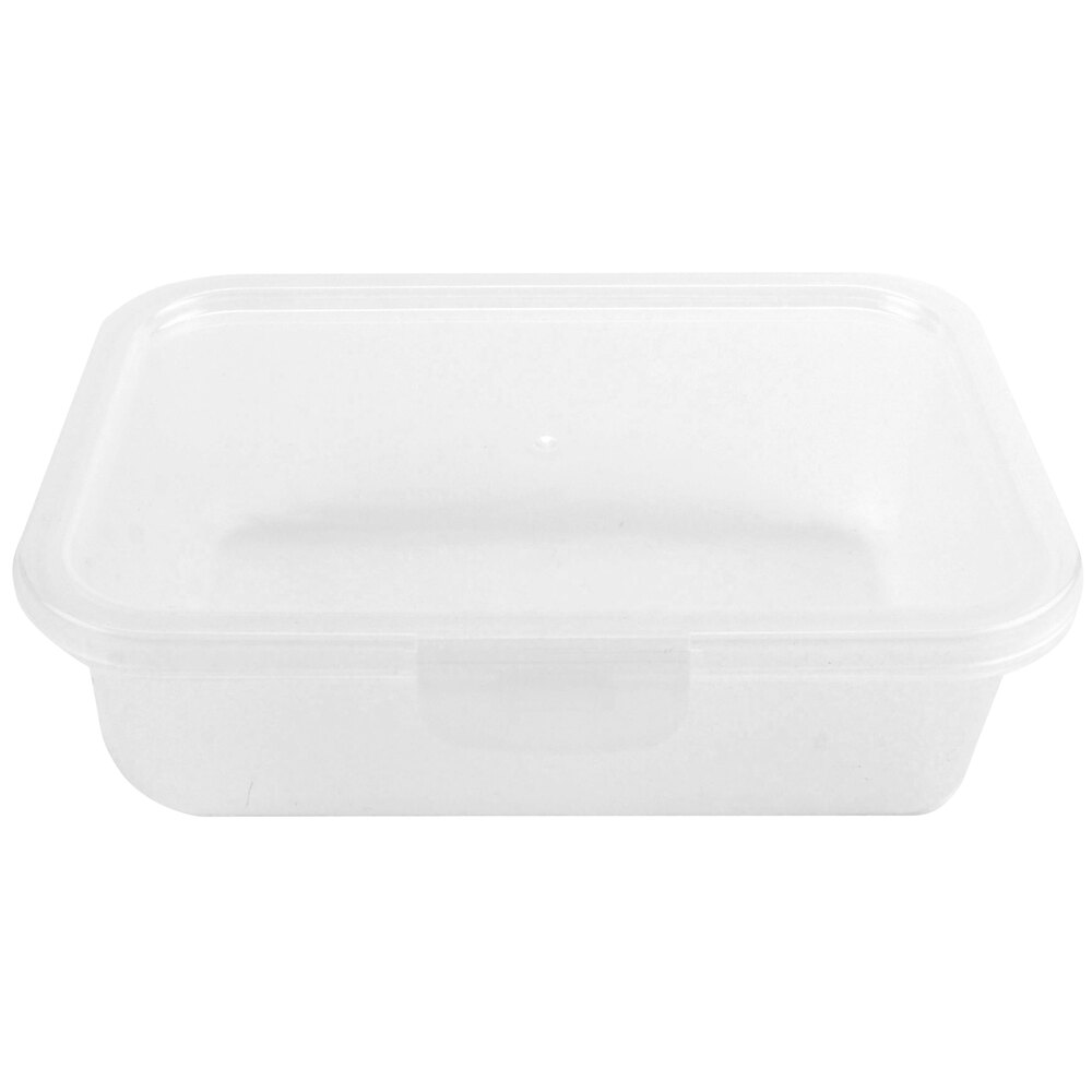 GET Eco-Takeouts Clear Customizable Reusable Takeout Container 6 1/2" x 5" x 1 3/4" - 48/Case