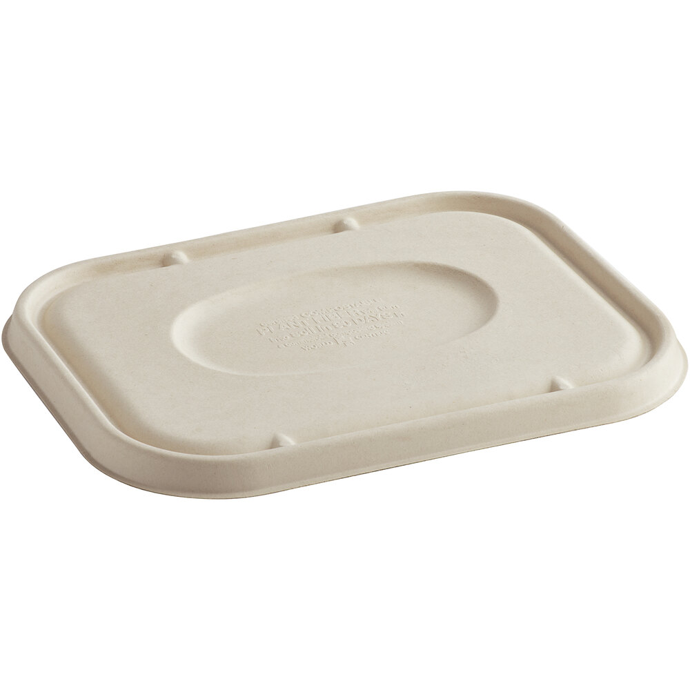 World Centric 10" x 7 1/2" Fiber Compostable Lid - 400/Case