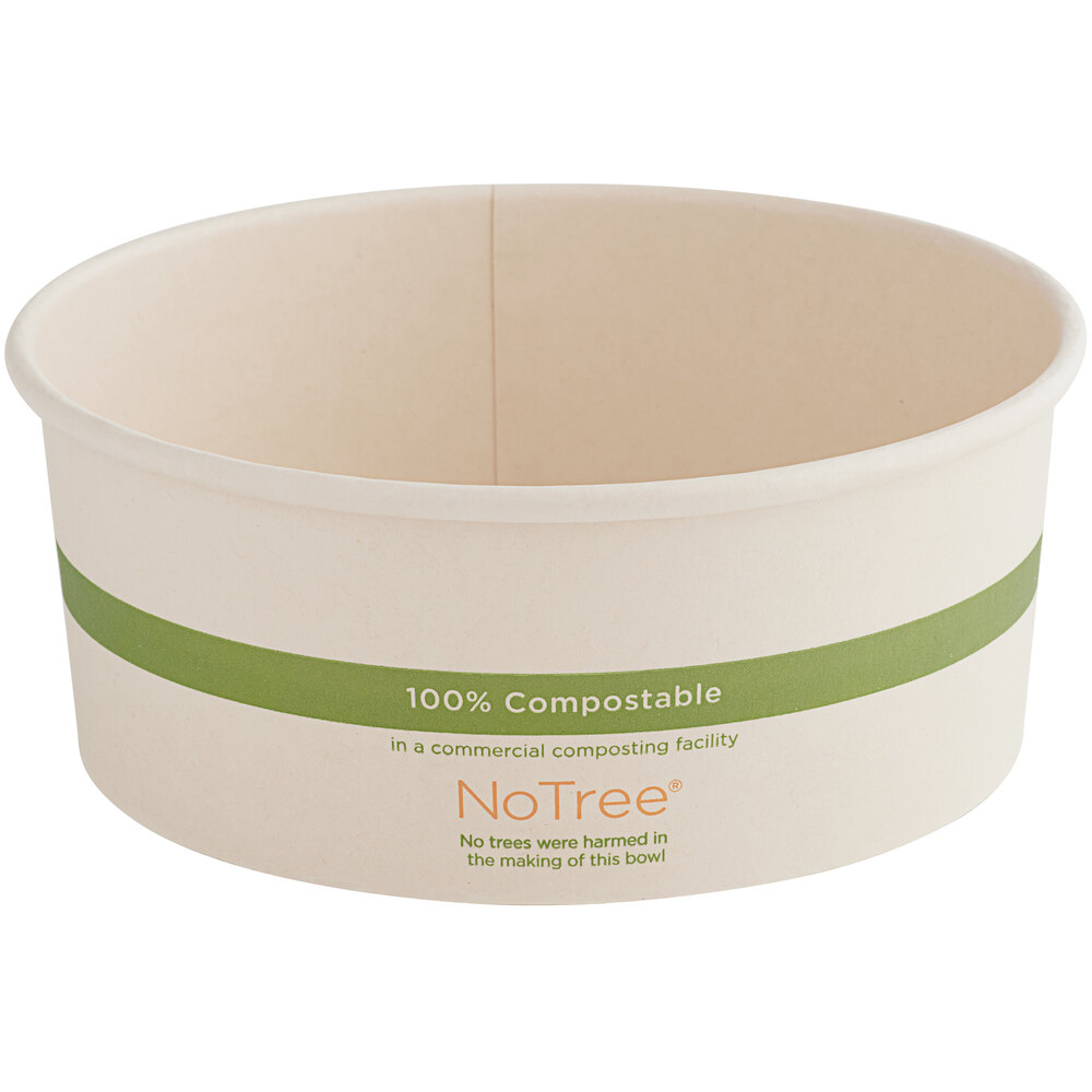 World Centric 24 oz. Compostable Wide Bio Lined Paper Food Cup - 300/Case