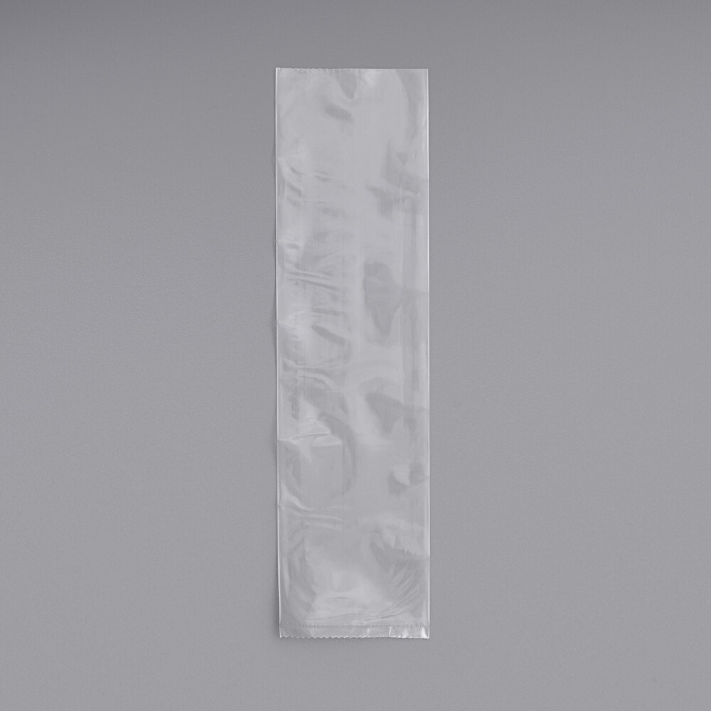 3" x 11" Disposable Plastic Silverware Bag - 1,250/Roll