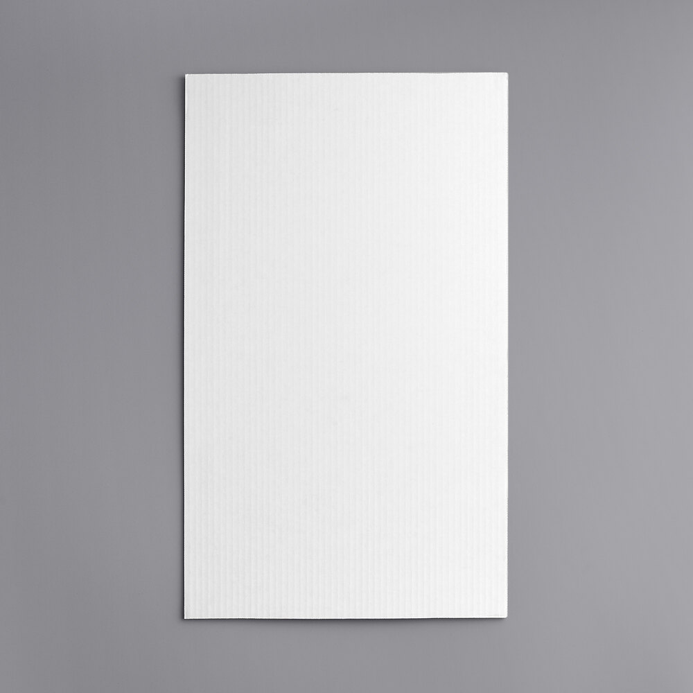 27" x 17" White Corrugated Full Sheet Cake Pad - 50/Case