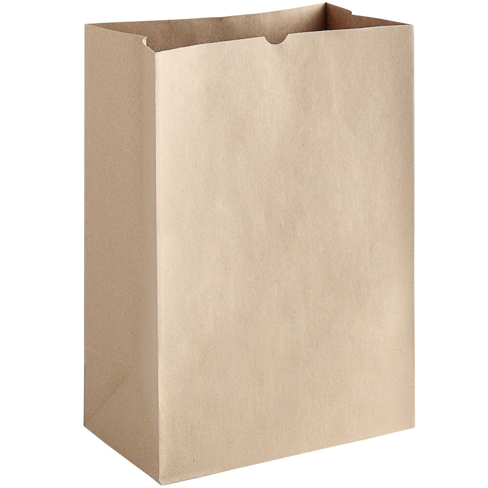 Choice 1/6 70 lb. Natural Kraft Extra Heavy-Duty Paper Barrel Sack - 400/Case