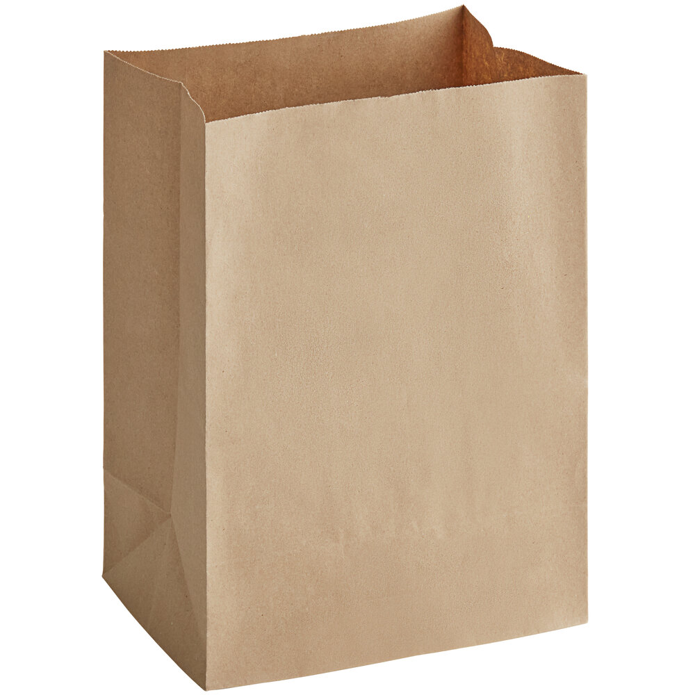 Choice 1/8 52 lb. Natural Kraft Paper Customizable Barrel Sack - 500/Case