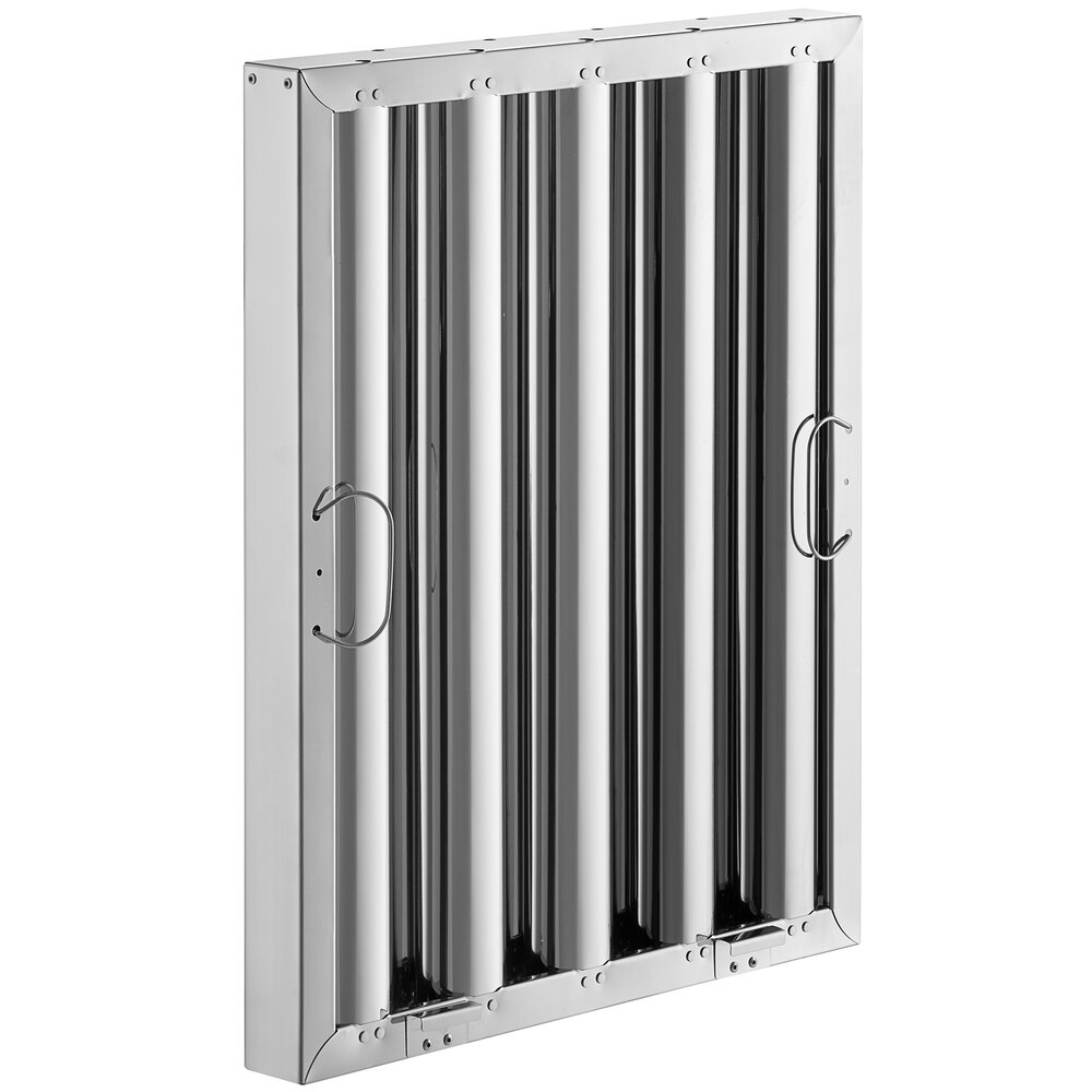 20"(H) x 16"(W) x 2"(T) Stainless Steel Hood Filter with Lower Bracket