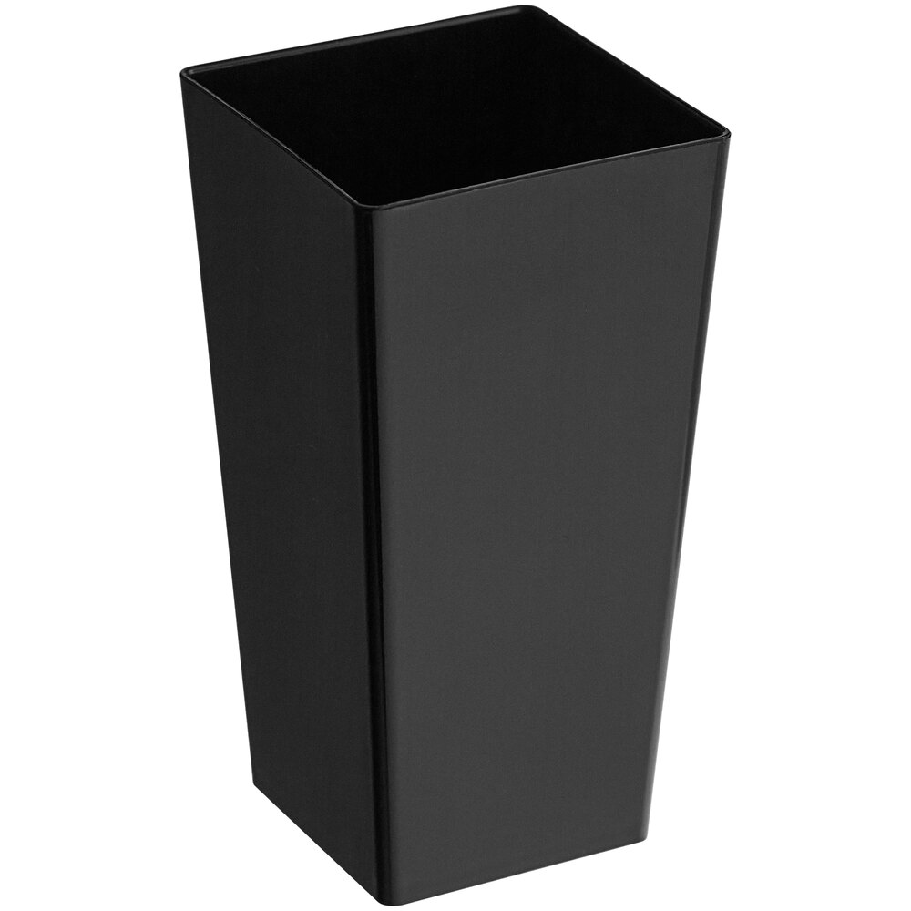 Visions Black Square Plastic Mini Cup 3 oz. - 200/Case
