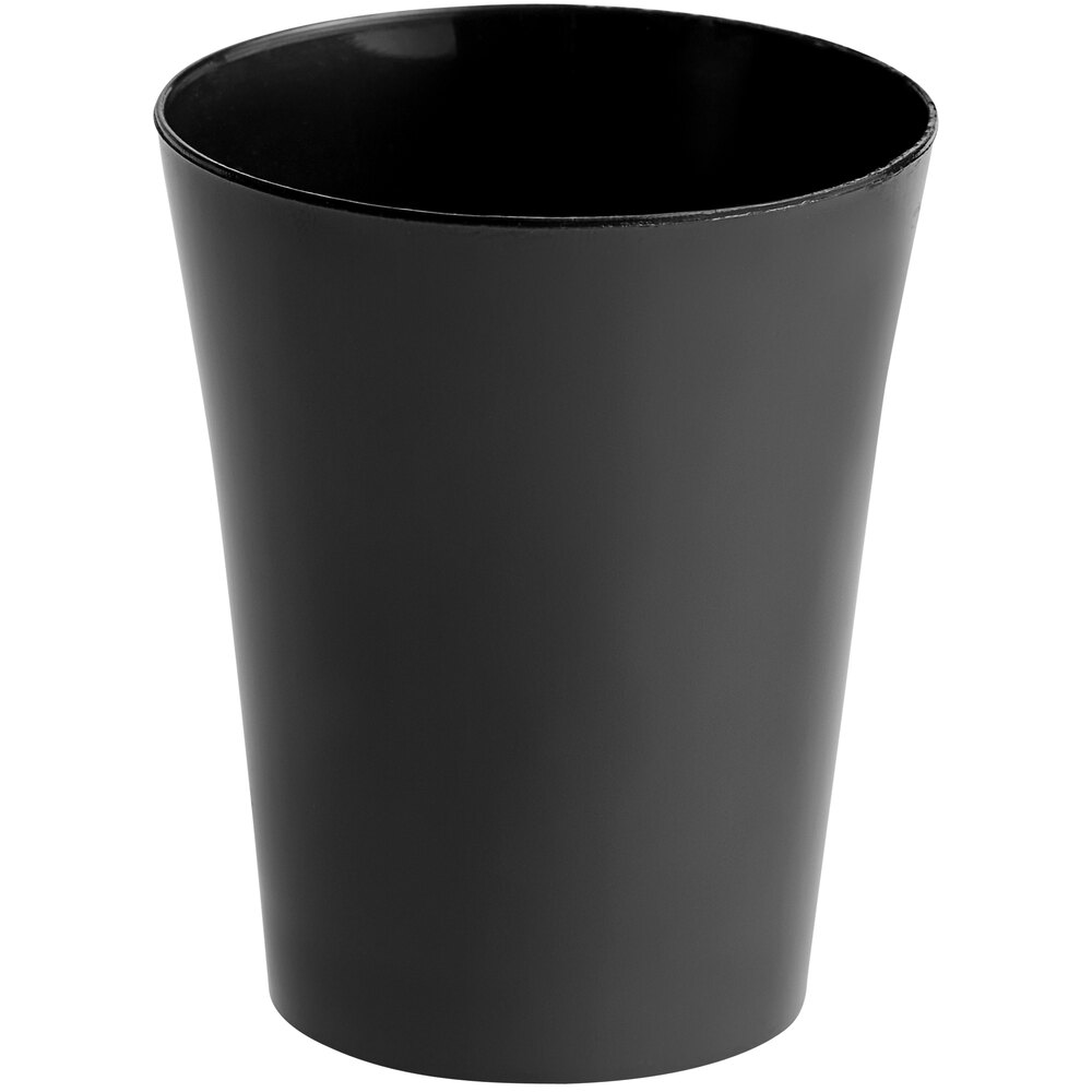 Visions Black Plastic Tiny Upscale Shot Glass 2 oz. - 200/Case