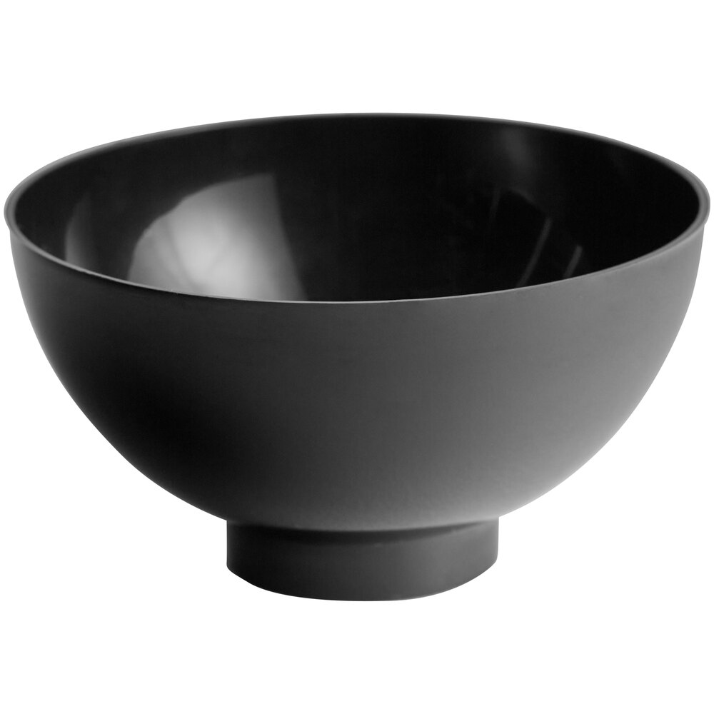 Visions 2.5 oz. Black Round Plastic Mini Bowl - 200/Case