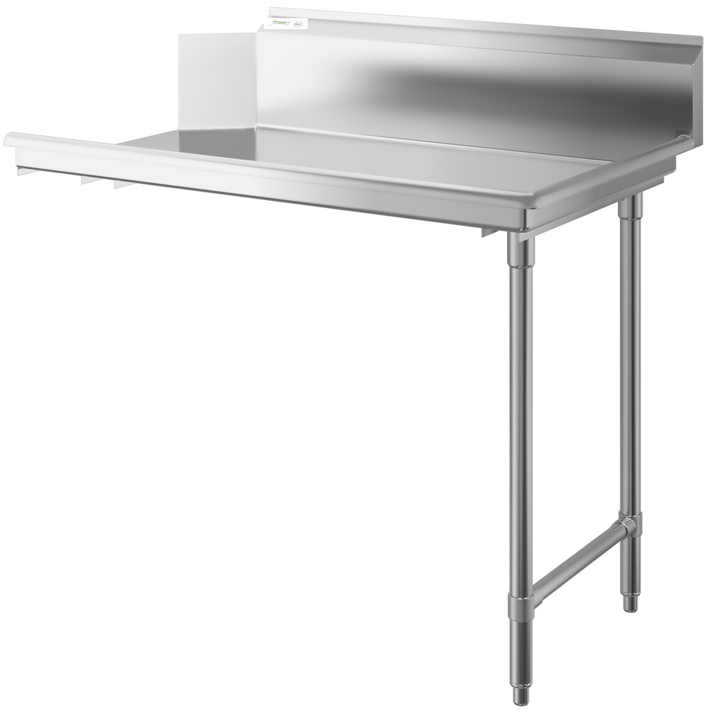 Regency 16 Gauge 4' Clean Dish Table - Right Drainboard