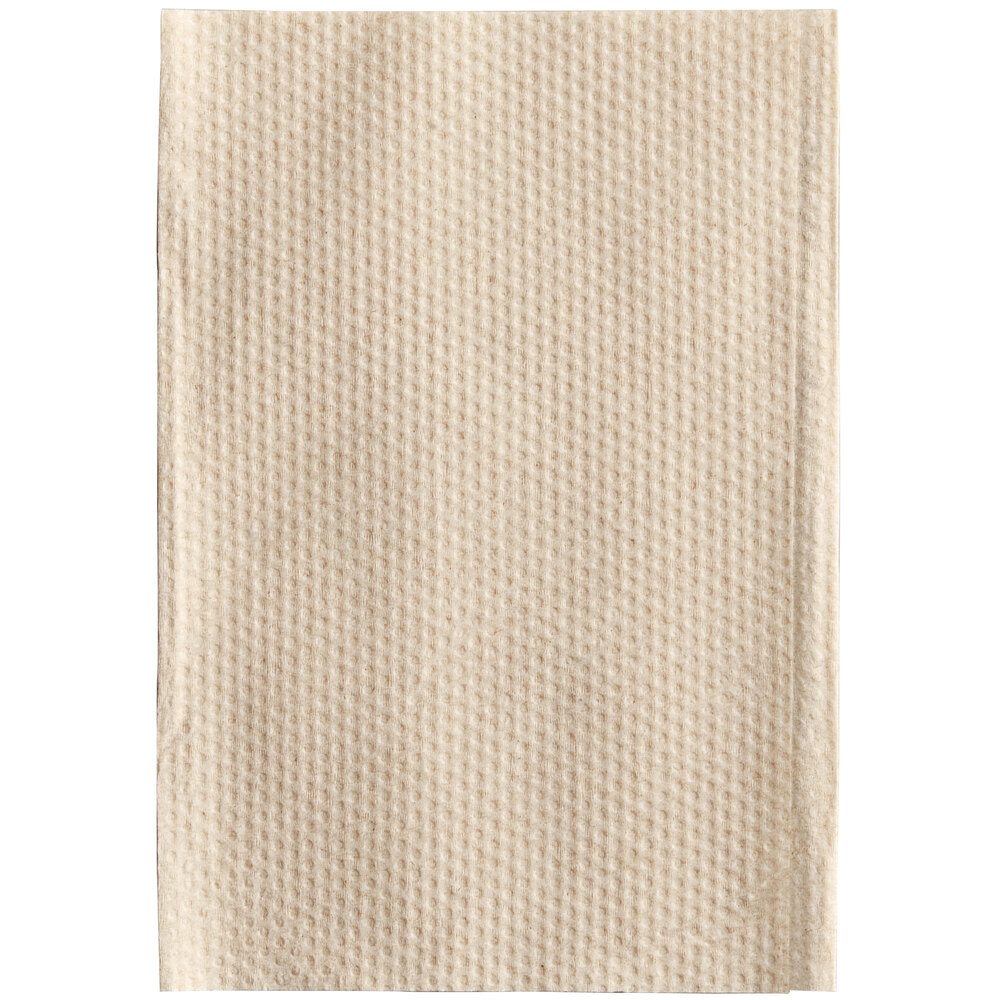 OneUp by Choice Kraft 1-Ply Wide Interfold 6 1/2" x 8 1/2" Dispenser Napkin - 6,000/Case