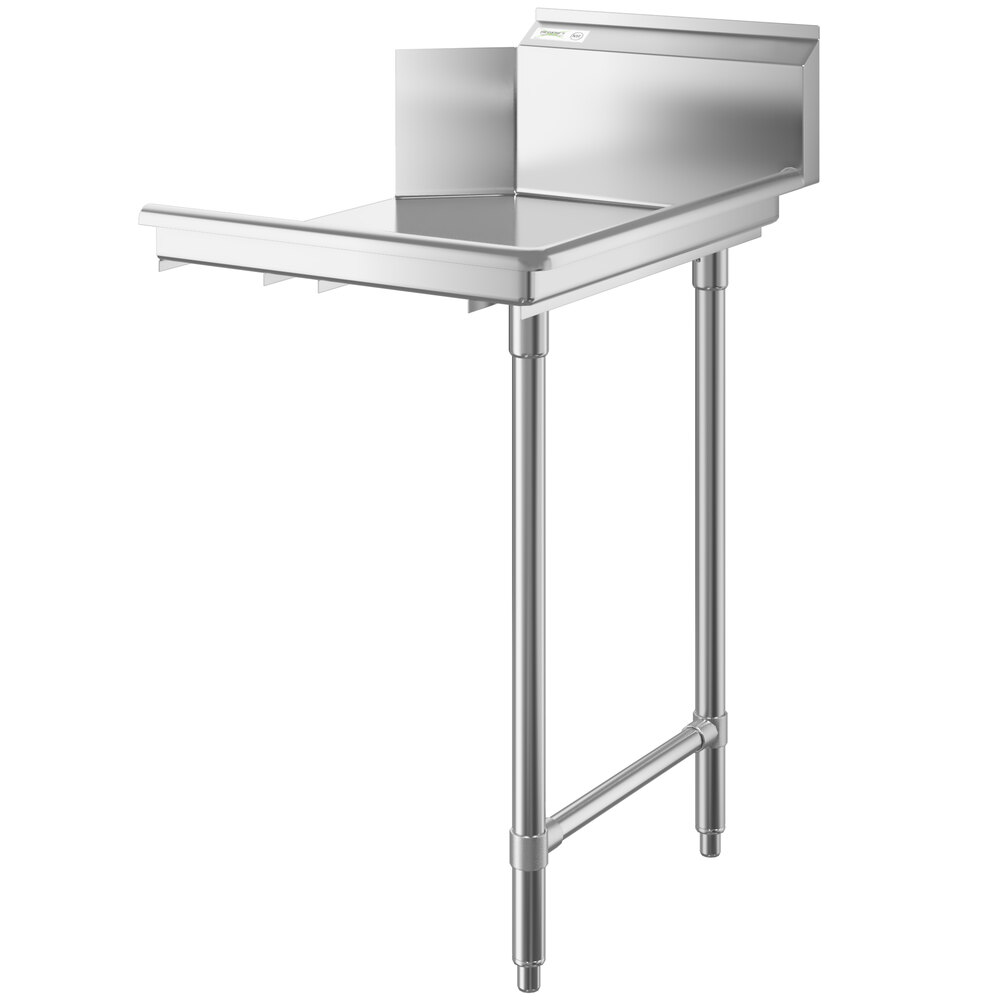Regency 16 Gauge 2' Clean Dish Table - Right Drainboard