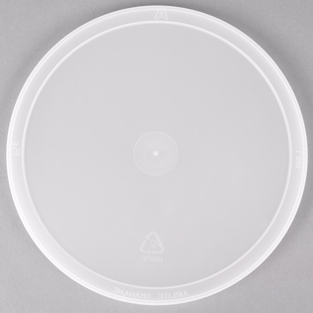 Choice Heavy Duty 64 oz. Microwavable Translucent Heavy Plastic Deli Lid - 100/Case