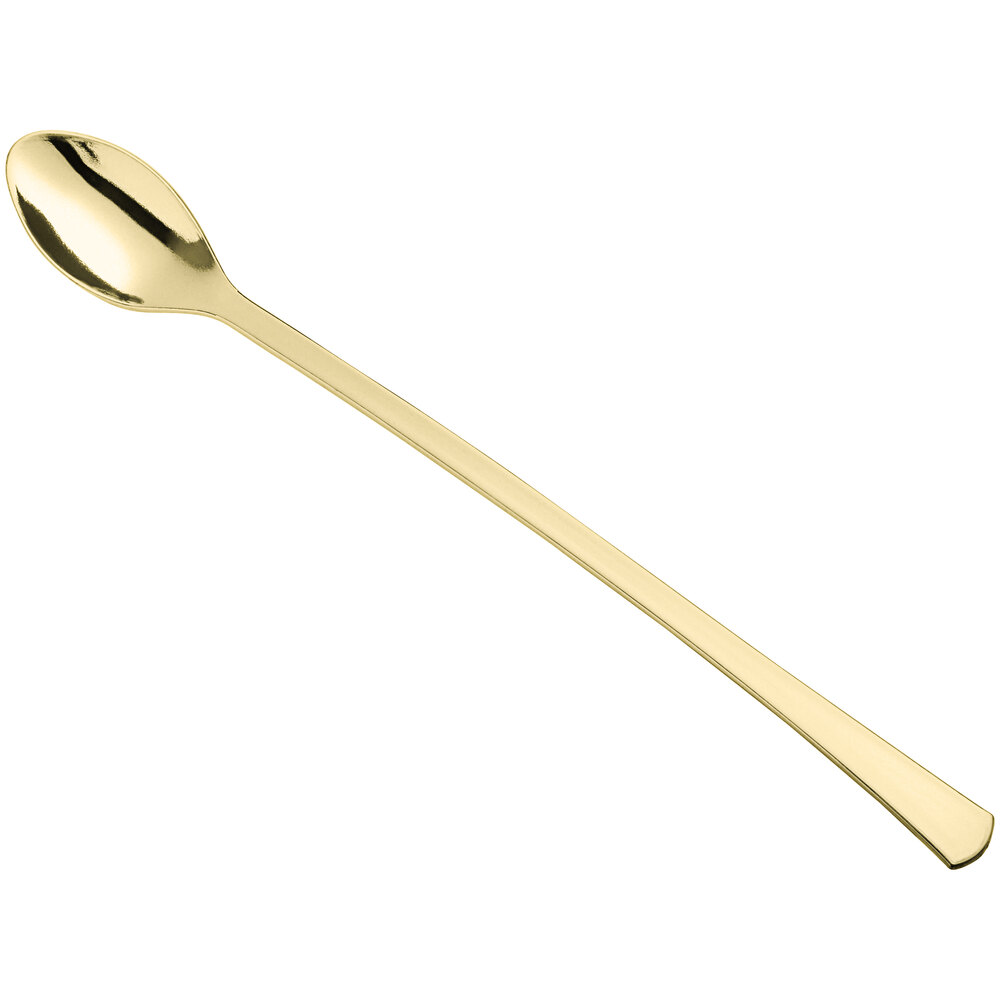 Visions 6" Gold Plastic Tasting Spoon - 400/Box