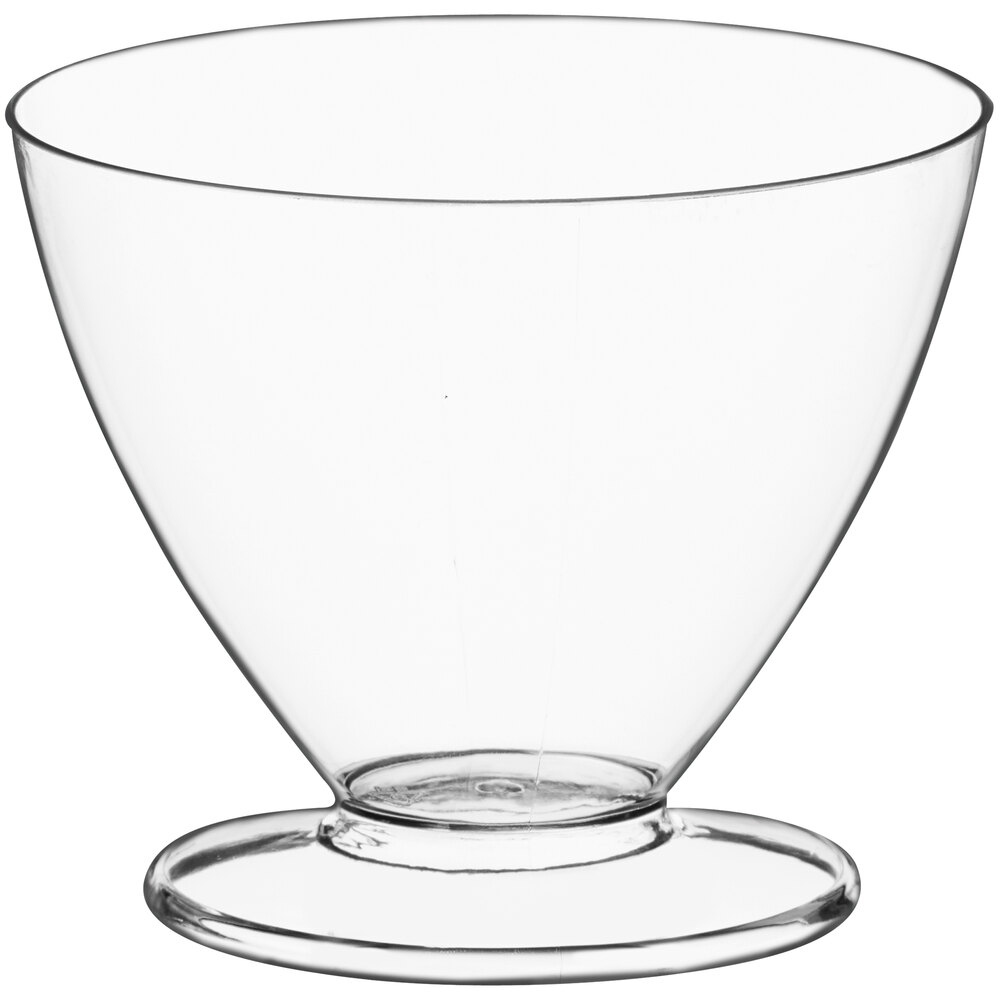 Visions 7 oz. Clear Plastic 1-Piece Dessert Cup - 200/Case