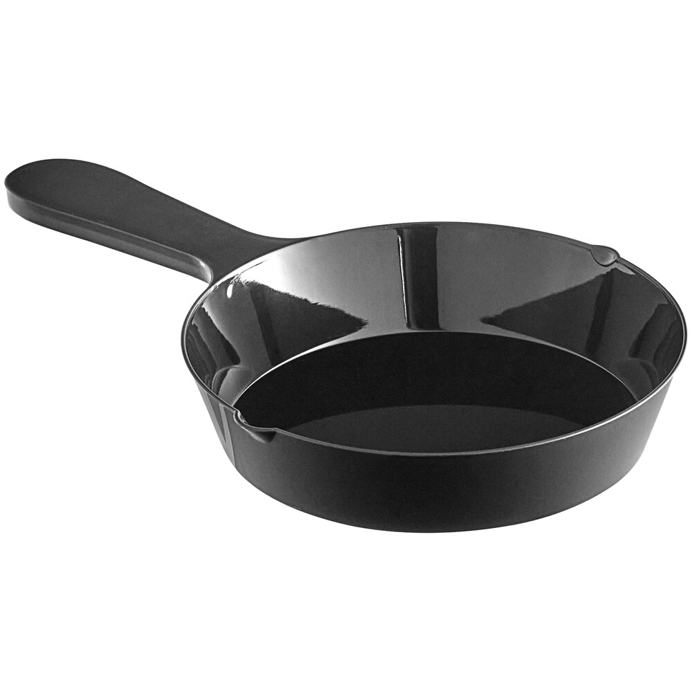 Visions 4 3/4" Black Plastic Mini Appetizer Frying Pan - 200/Case
