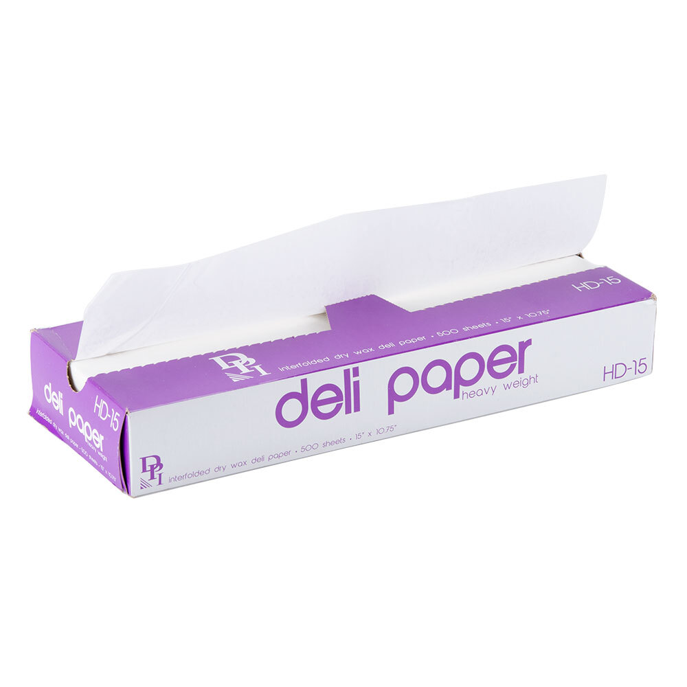 Durable Packaging HD-15 Heavy Weight Interfolded Deli Sheets 15" x 10 3/4" - 6,000/Case