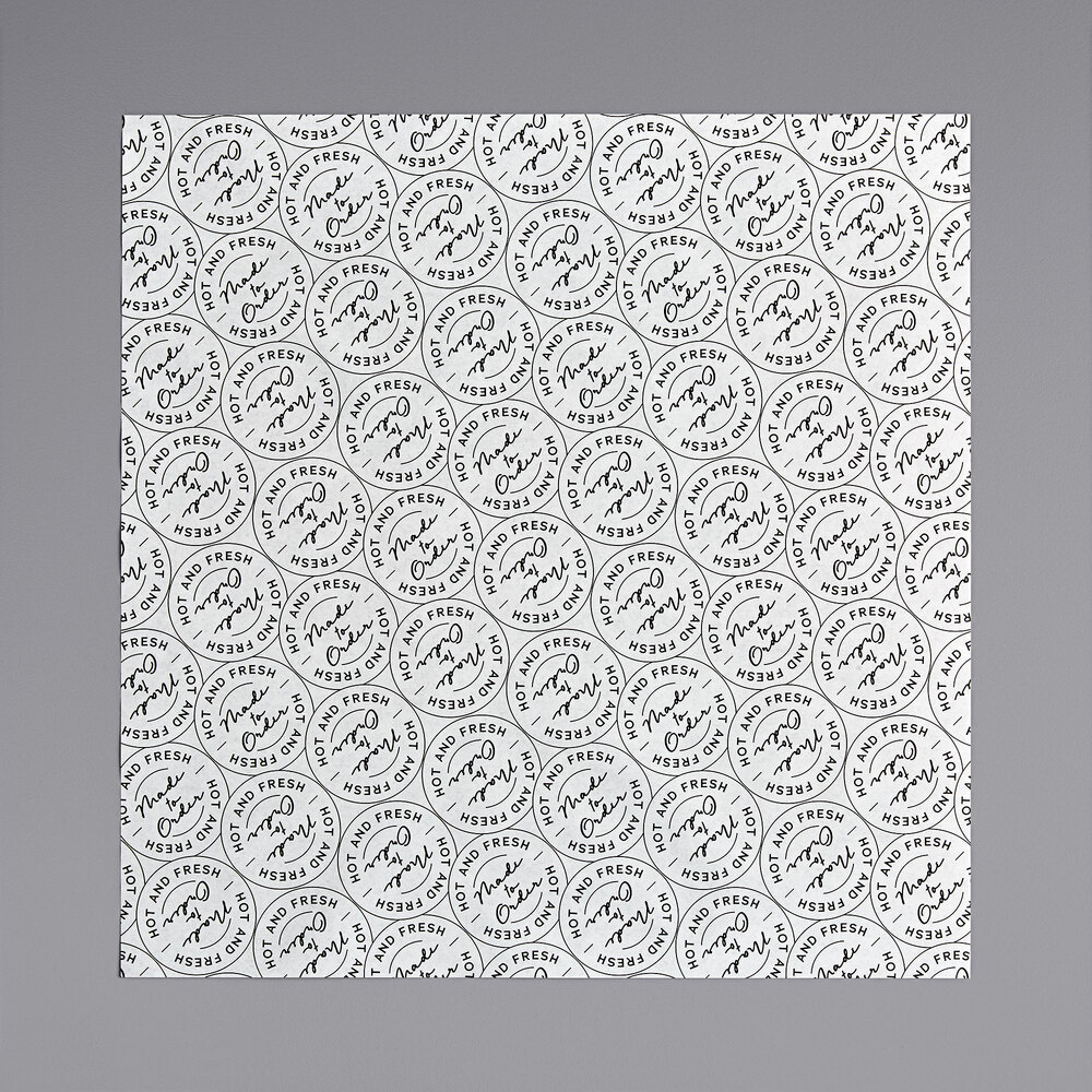 Choice 12" x 12" Cafe / Made to Order Print Deli Sandwich Wrap Paper - 1,000/Pack