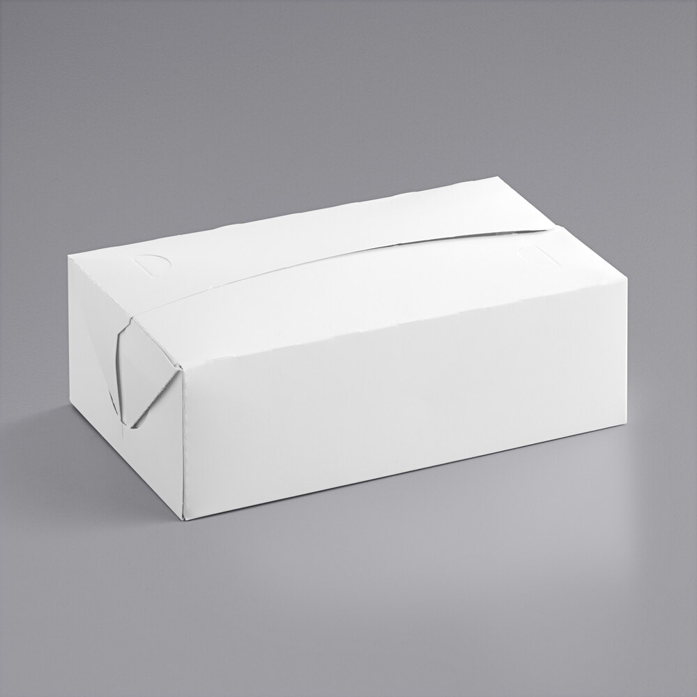 Choice 9" x 5" x 3" White Customizable Take Out Lunch / Chicken Box with Fast Top - 250/Case
