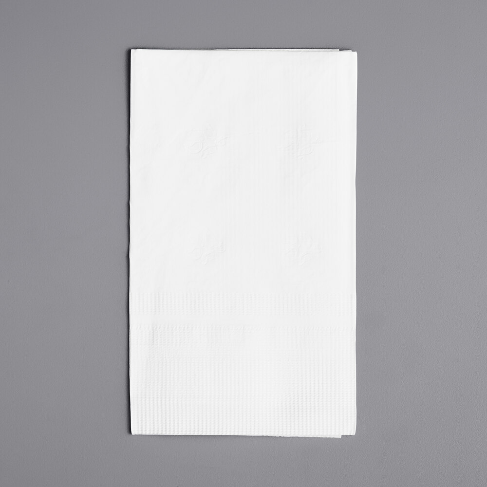 Choice 15" x 17" White Customizable 3-Ply Dinner Napkin - 100/Pack