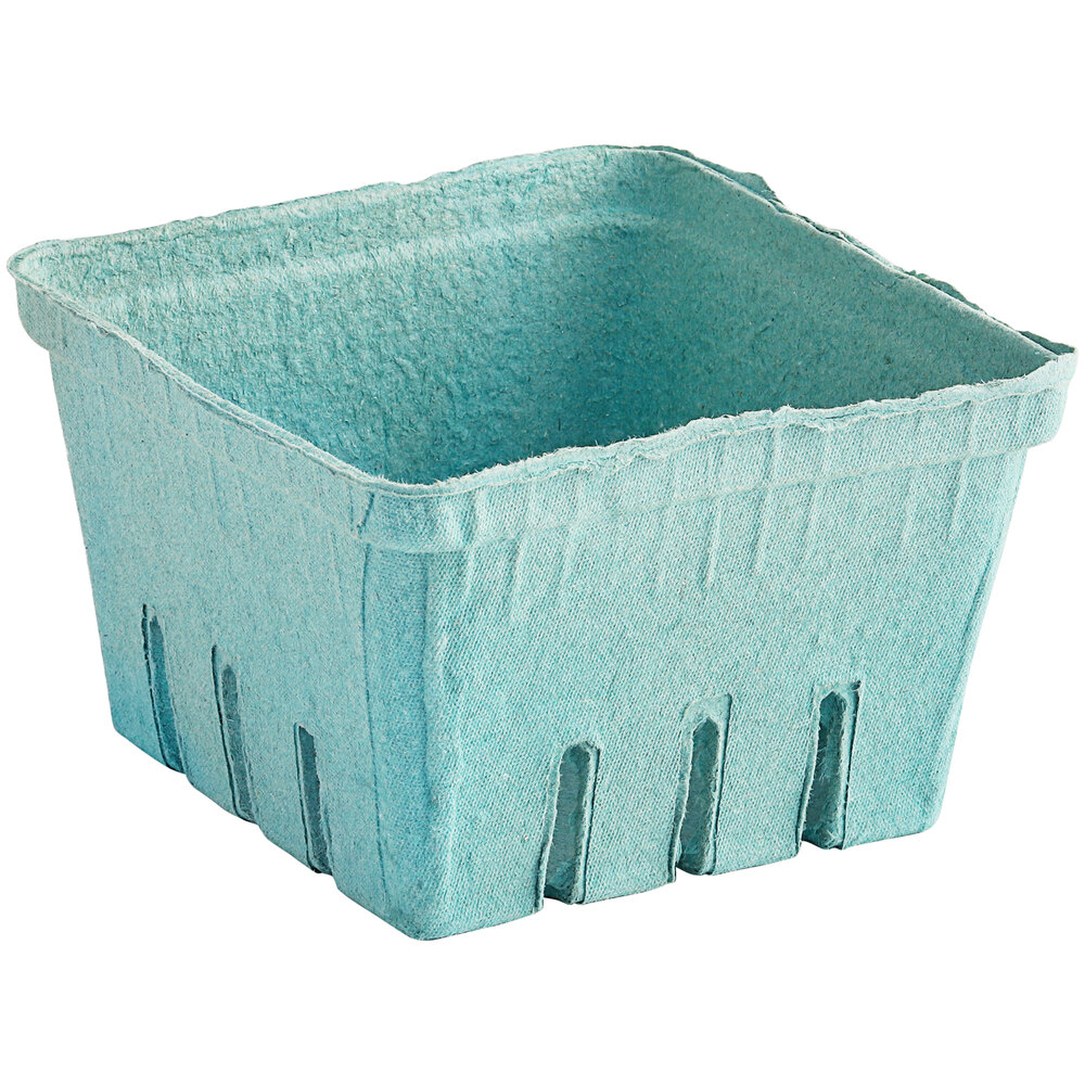 1 Qt. Green Molded Pulp Berry / Produce Basket - 250/Case