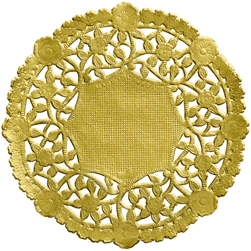 4" Gold Foil Lace Doily - 1,000/Case