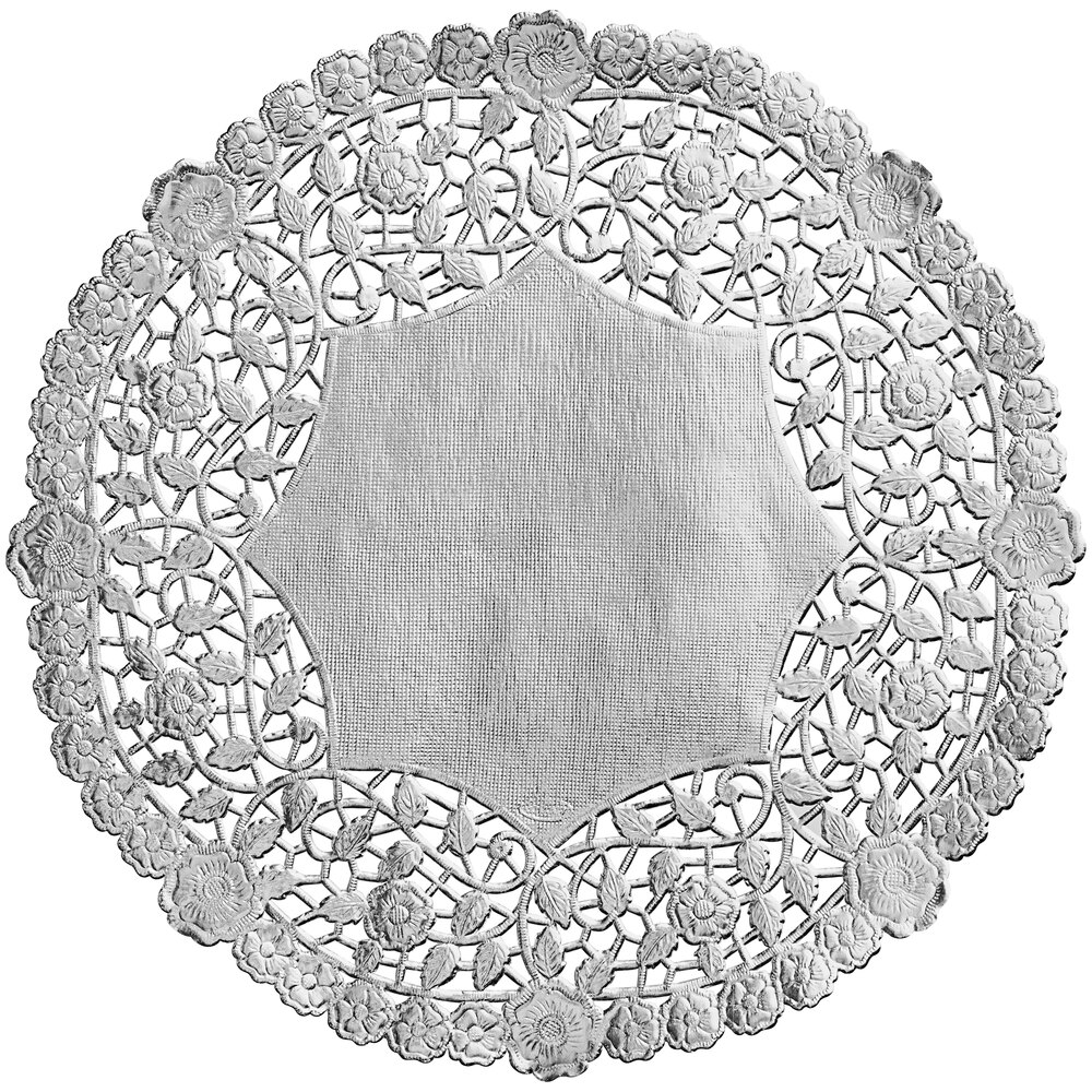 10" Silver Foil Lace Doily - 500/Case