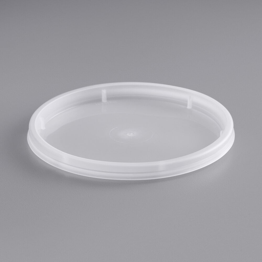 Choice Heavy Duty Microwavable Translucent Plastic Deli Container Lid - 48/Pack