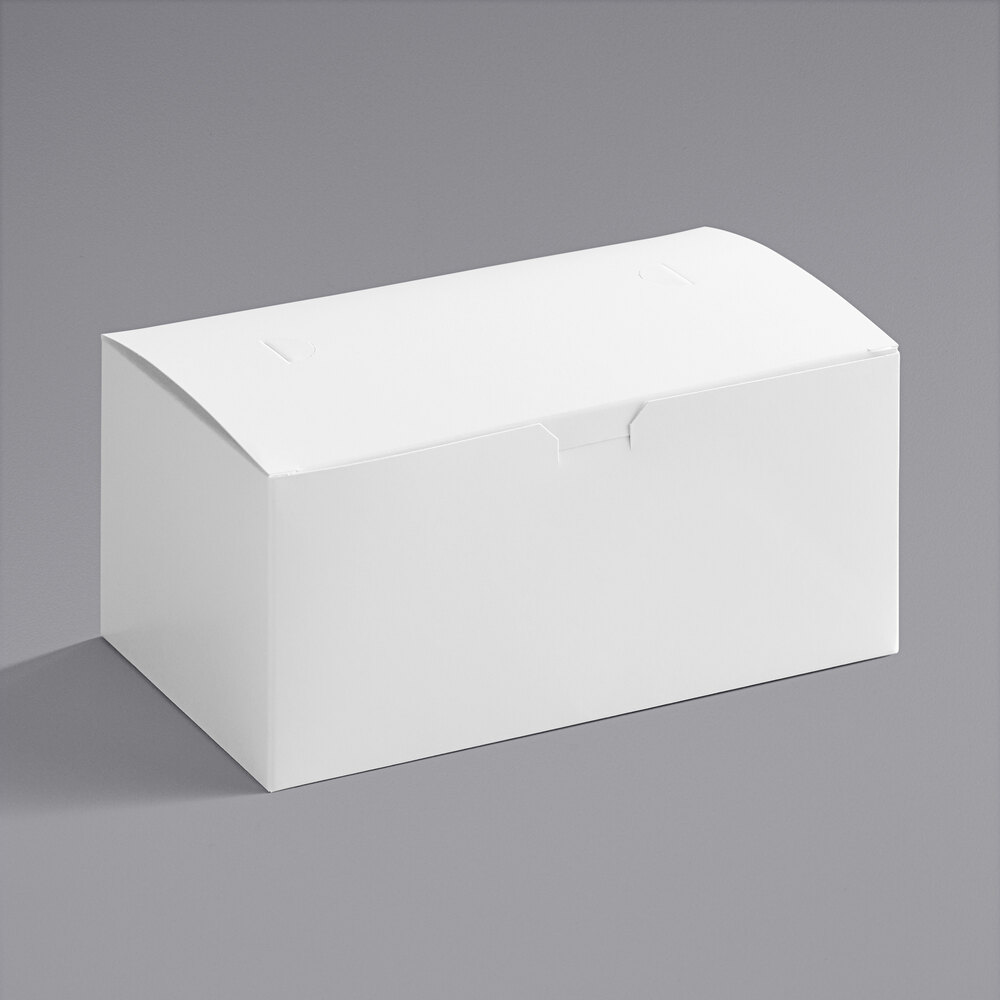Choice 9" x 5" x 4" White Customizable Take Out Dinner / Chicken Box with Tuck Top - 250/Case