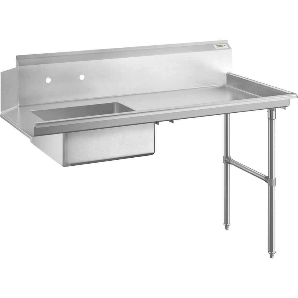 Regency 16 Gauge 5' Soiled / Dirty Dish Table - Right Drainboard
