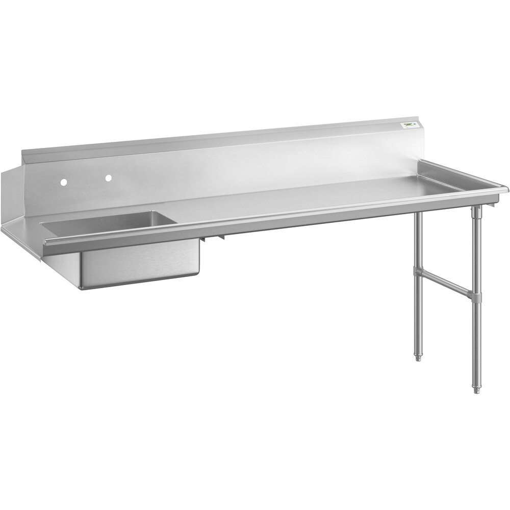 Regency 16 Gauge 7' Soiled / Dirty Dish Table - Right Drainboard