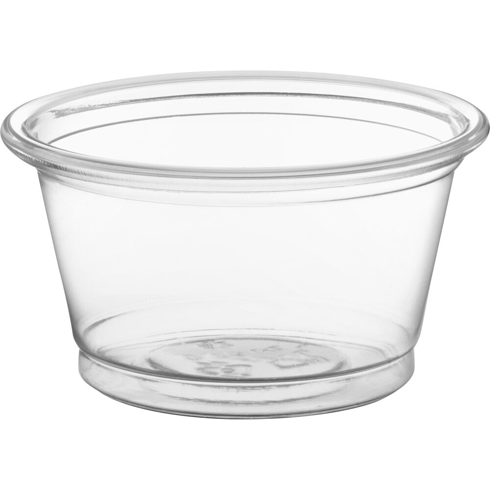 Choice 0.75 oz. Clear Plastic Souffle Cup / Portion Cup - 2,500/Case