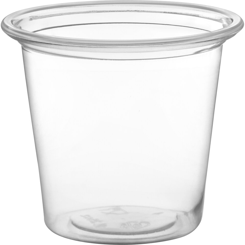 Choice 1.25 oz. Clear Plastic Souffle Cup / Portion Cup - 2,500/Case