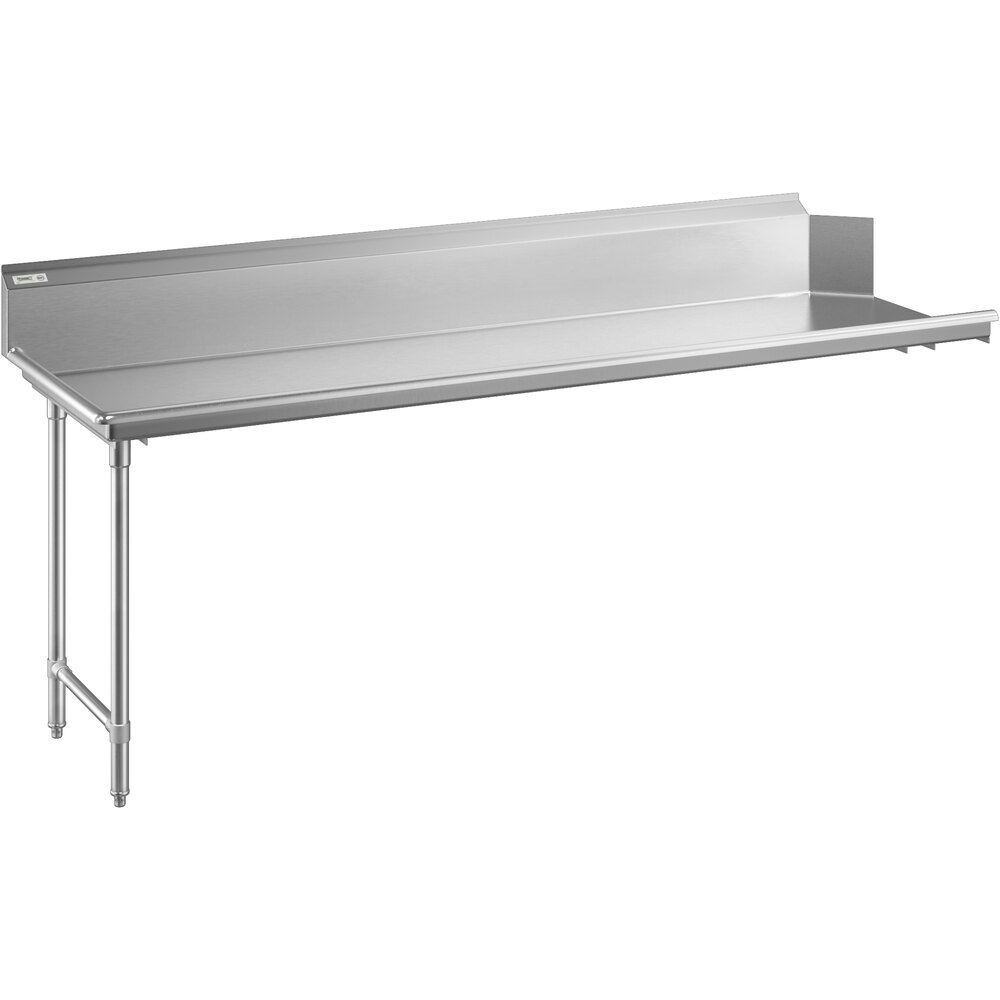 Regency 16 Gauge 8' Clean Dish Table - Left Drainboard