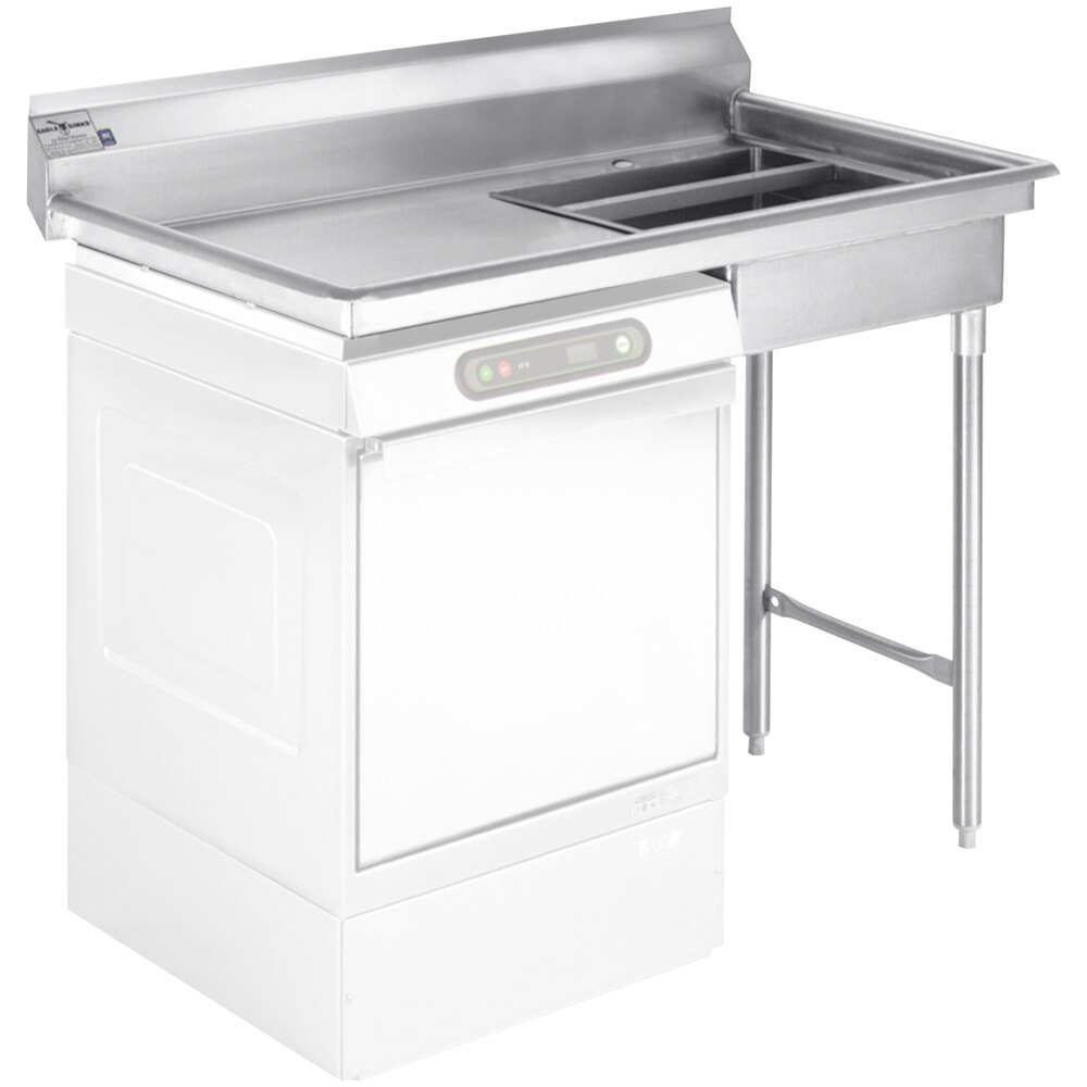 Eagle Group UDT-4L-16/4 48" 16 Gauge Stainless Steel Left Side Undercounter Dishtable