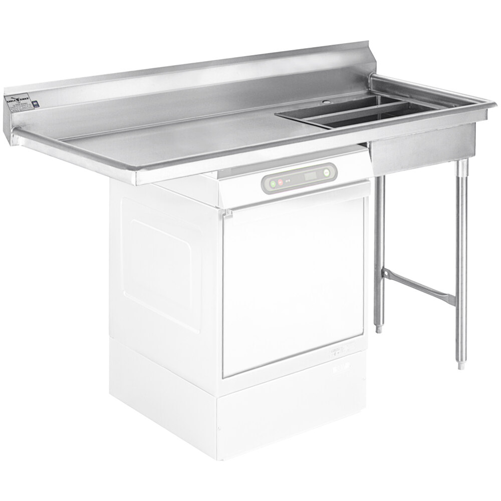 Eagle Group UDT-5L-16/4 60" 16 Gauge Stainless Steel Left Side Undercounter Dishtable