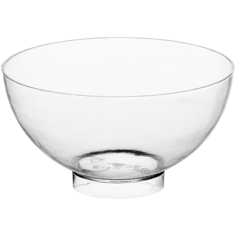 Visions 2.5 oz. Clear Round Plastic Mini Bowl - 10/Case