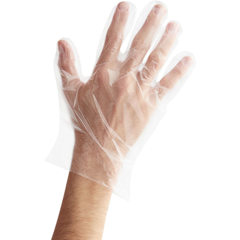 Choice Medium Disposable Food Service Poly Gloves - 1,000/Case