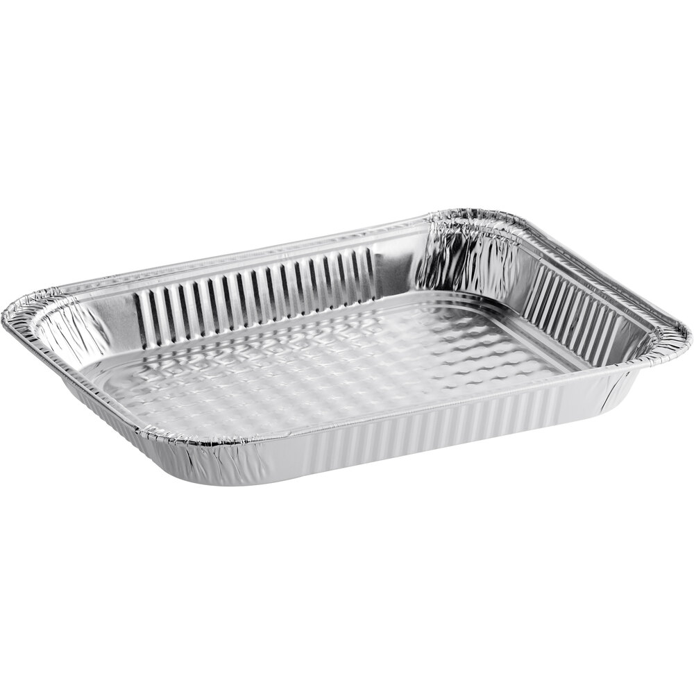 Choice Half Size Foil Steam Table Pan Shallow 1 1/2" Depth - 100/Case