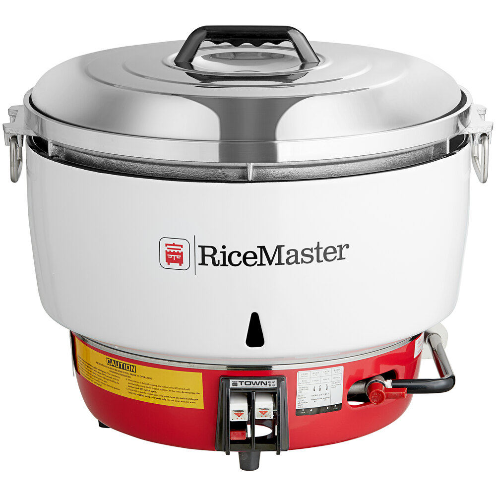 Town RS-50P-R 110 Cup (55 Raw Cup) Propane Gas Rice Cooker / Warmer with Rear Connection, 25,500 BTU