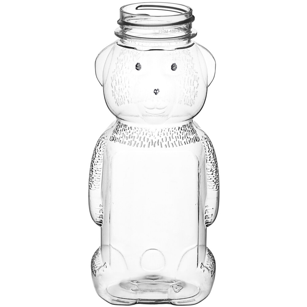 8 oz. (12 oz. Honey Weight) Bear PET Honey Bottle - 365/Case