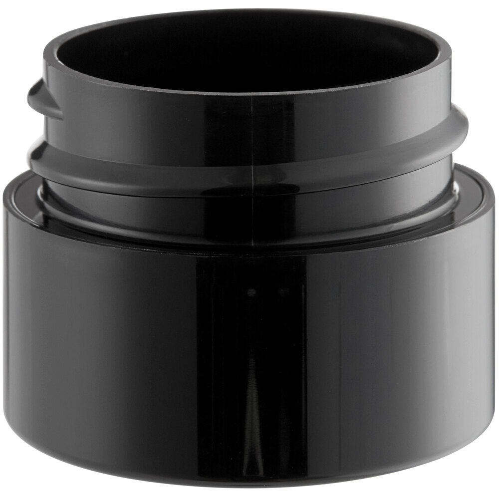 1/4 oz. Black Double Wall Polypropylene Jar - 1,675/Case