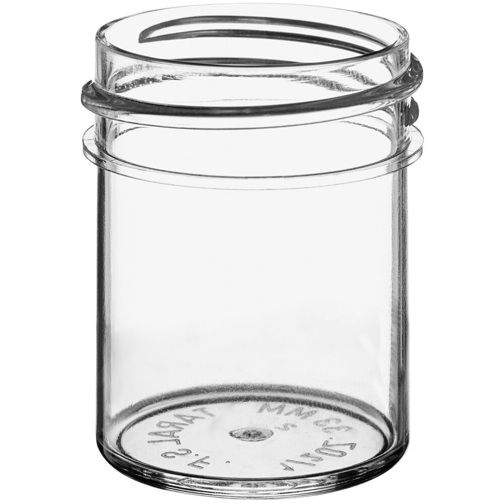 0.5 oz. Clear Regular Wall Polystyrene Jar - 1,488/Case