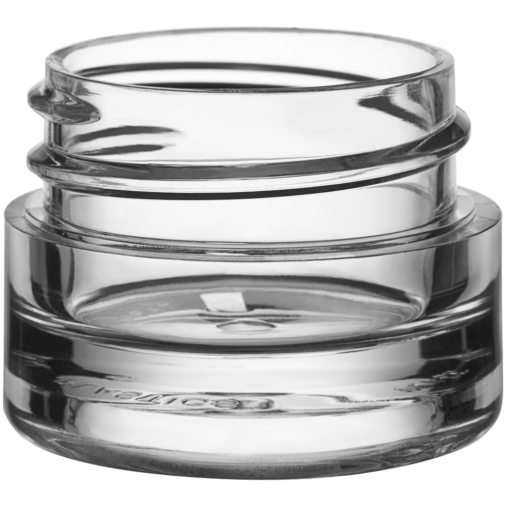 1/8 oz. Clear Thick Wall Polystyrene Jar - 2,086/Case