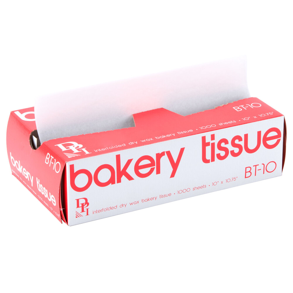 Durable Packaging BT-10 Interfolded Bakery Tissue Sheets 10" x 10 3/4" - 8,000/Case