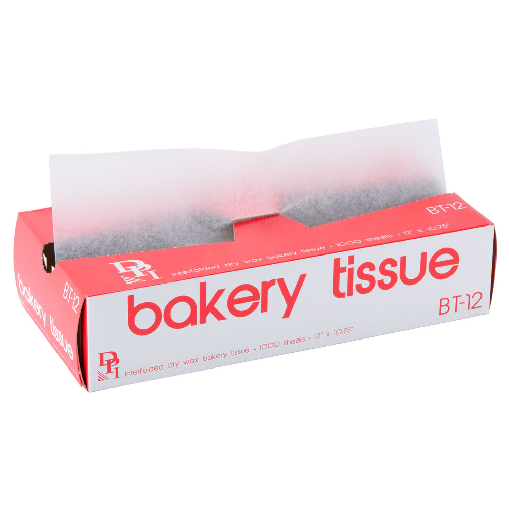 Durable Packaging BT-12 Interfolded Bakery Tissue Sheets 12" x 10 3/4" - 6,000/Case