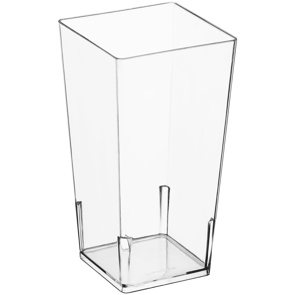 Visions Clear Square Plastic Mini Cup 3 oz. - 200/Case