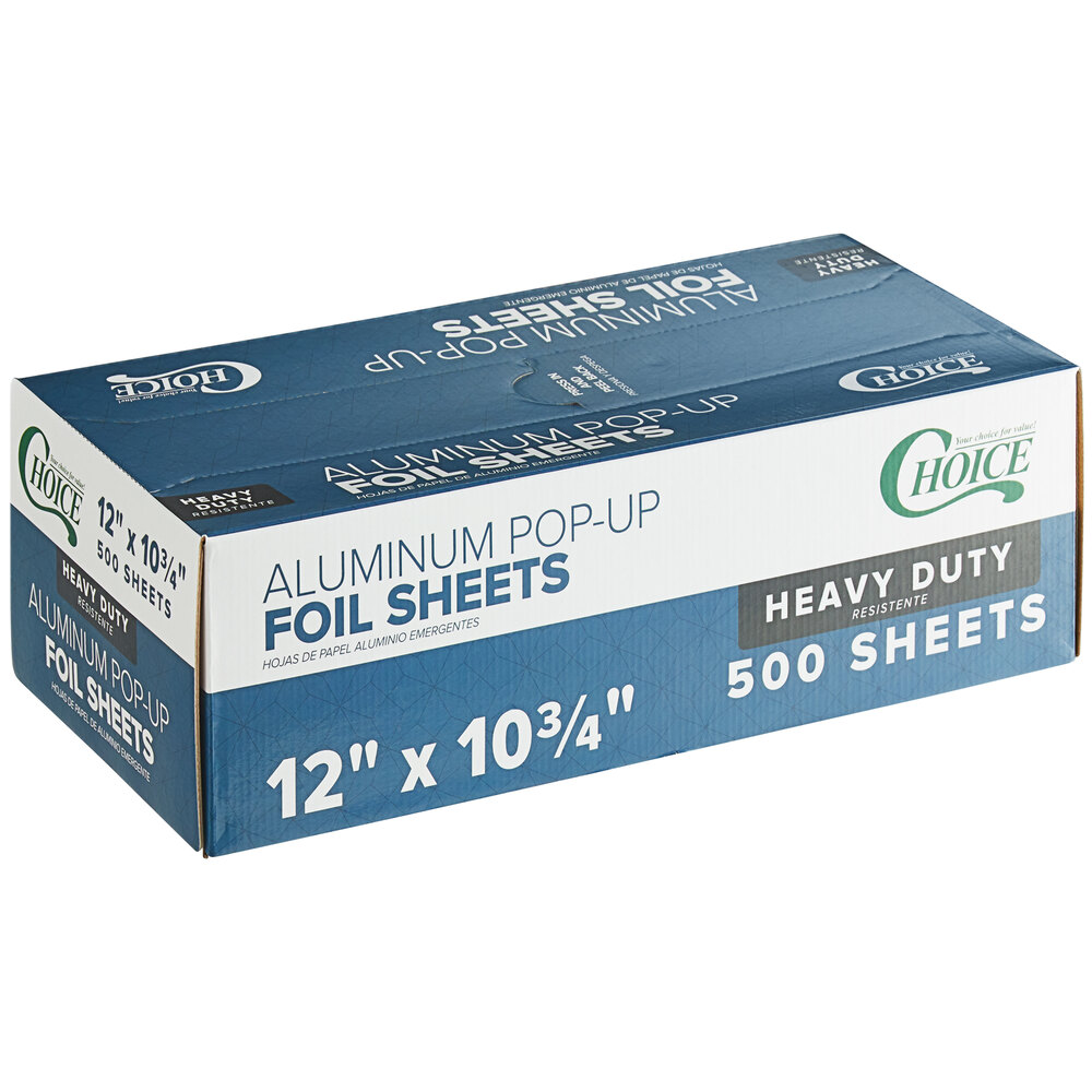 Choice 12" x 10 3/4" Food Service Heavy-Duty Interfolded Pop-Up Foil Sheets - 3,000/Case