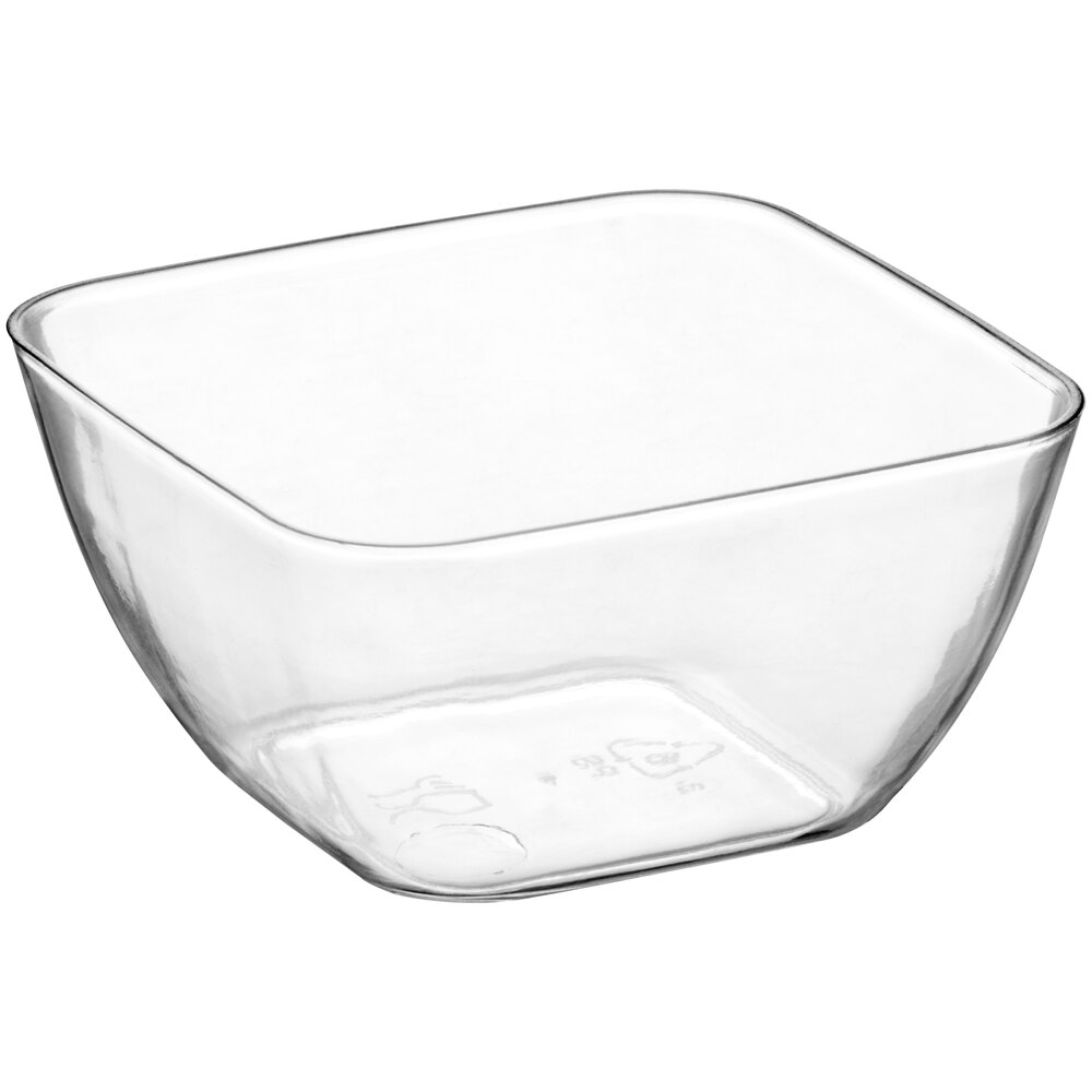 Visions Clear Square Plastic Mini Bowl 2.5 oz. - 200/Case