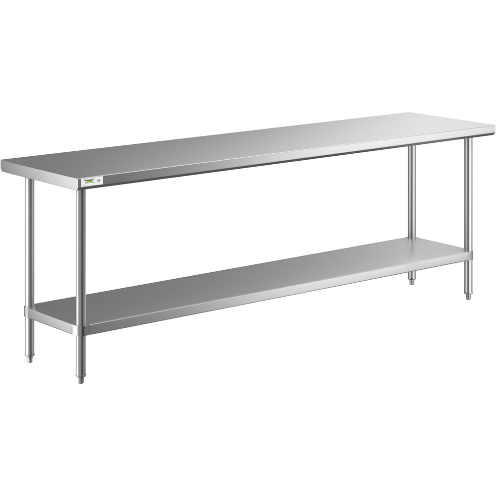 Regency 24" x 96" 18-Gauge 430 Stainless Steel Commercial Work Table with Undershelf